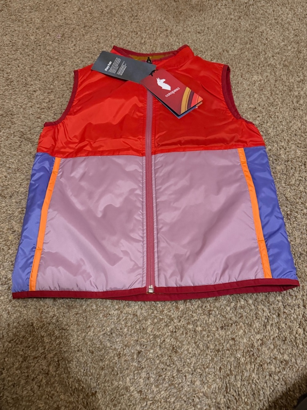 cotopaxi Kids Colorblock Red, Purple & Orange Vest